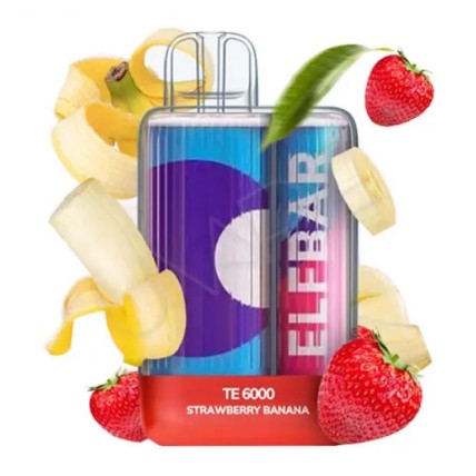 Elf Bar TE6000 5%. Полуниця Банан (Strawberry Banana)