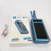 Портативний зарядний пристрій на 20000mAh, Power Bank на сонячній батареї, для планшета. Колір: синій