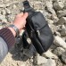 Сумка з натуральної шкіри, слінг чоловічий чорний, барсетка, крос боді, Практична сумка-месенджер