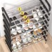 Полиця для взуття Shoe Rack 6 полиць Органайзер стійка 6 секцій 56х28х113см. Колір: чорний