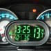 Автомобільний годинник VST-7009V підсвічування + 2 термометри + вольтметр, живлення від акумулятора авто 12В-24В