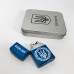 Дугова електроімпульсна запальничка USB металева коробка HL-447. Колір: синій