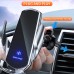 Автомобільний тримач S7 для телефону з бездротовим швидким заряджання flying wings. Колір: срібний