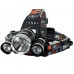 Ліхтар Police 3000-T6+2XPE (2х18650, 5 режимів, Zoom, 1500 люмен), Налобний ліхтар з лінзою