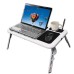 Складаний столик для ноутбука LD-09 E-Table, столик з охолодженням 2 USB кулера, Стіл підставка з вентиляцією