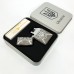 Дугова електроімпульсна запальничка USB Україна металева коробка HL-446. Колір: чорний