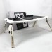Складаний столик для ноутбука LD-09 E-Table, столик з охолодженням 2 USB кулера, Стіл підставка з вентиляцією
